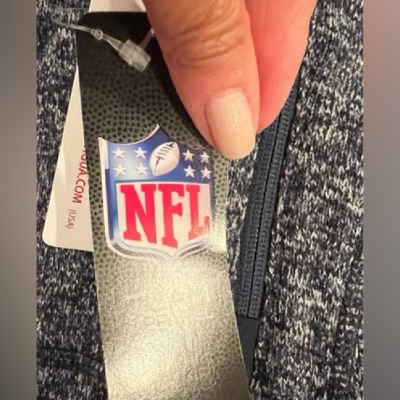 NFL Dallas Cowboys Heathered Navy Quarter-Zip Pullover Jacket Size Medium - Picture 6 of 10